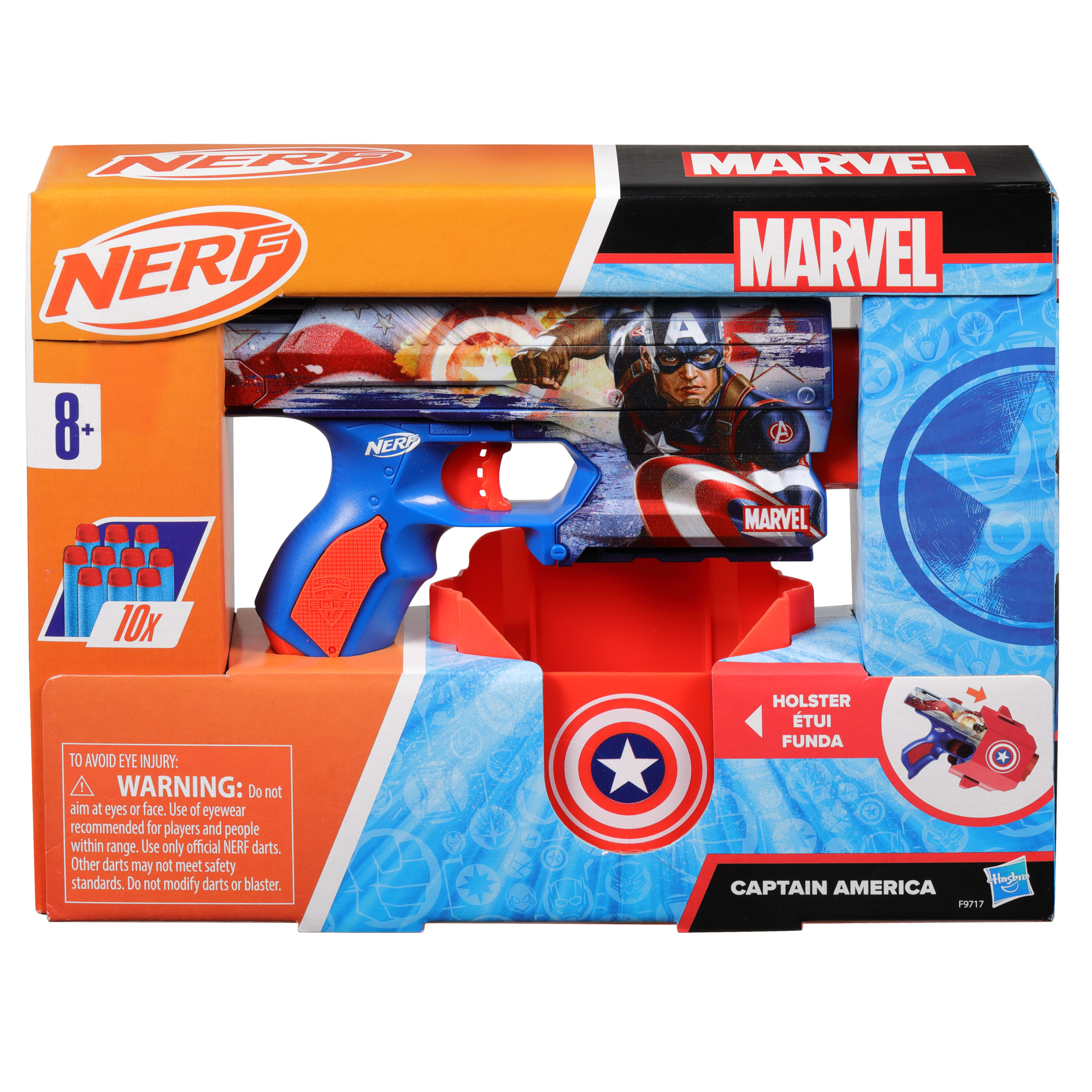 Дитячий іграшковий набір Nerf Marvel Капітан Америка, від 8 років (F9717)
